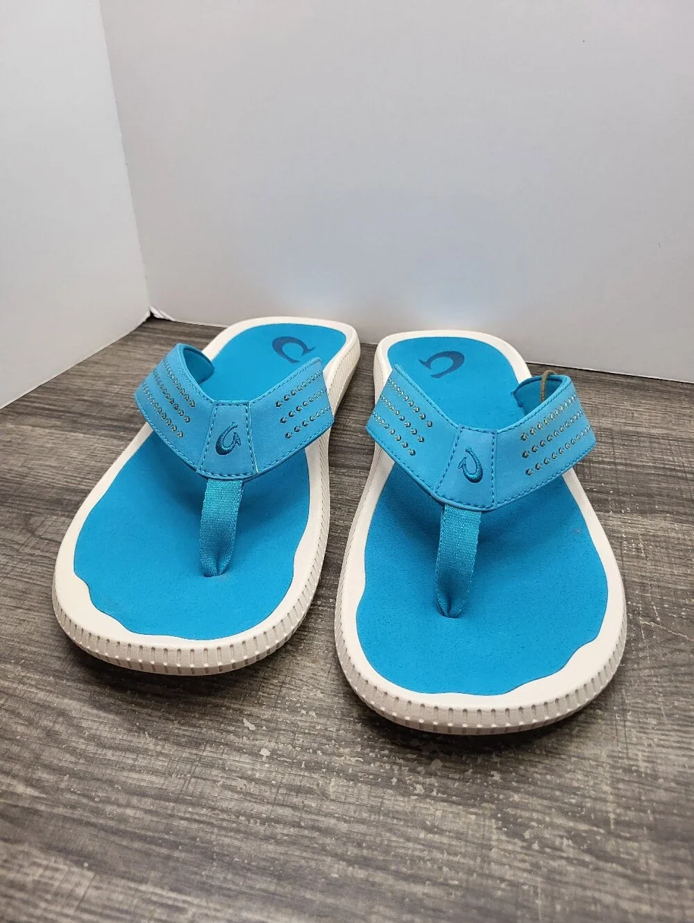 OluKai Ulele Water Ready Beach Sandals Tropic Blue Comfort Men's Size 13 New